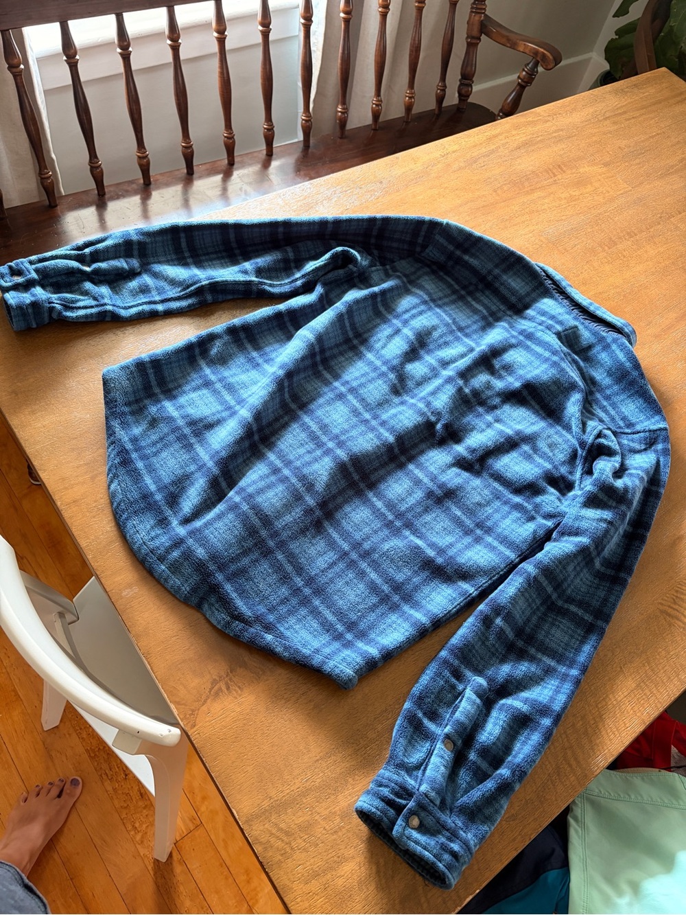 Quiksilver Blue Plush-Lined Button Up